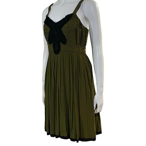Project Alabama Womens Pleated Sleeveless Silk Dress Size 6 - Picture 3 of 9